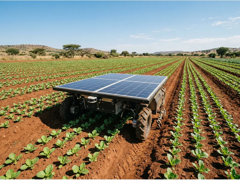 Solar-powered autonomous seeder and weeder robot